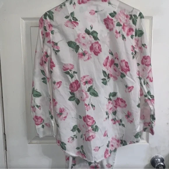 Lauren Ralph Lauren Pink and Green Floral Pajama Set - Picture 5 of 6